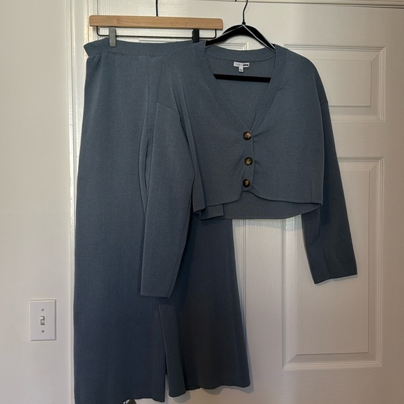 Fashion Nova Pants - Blue Sweater Pants Two-piece